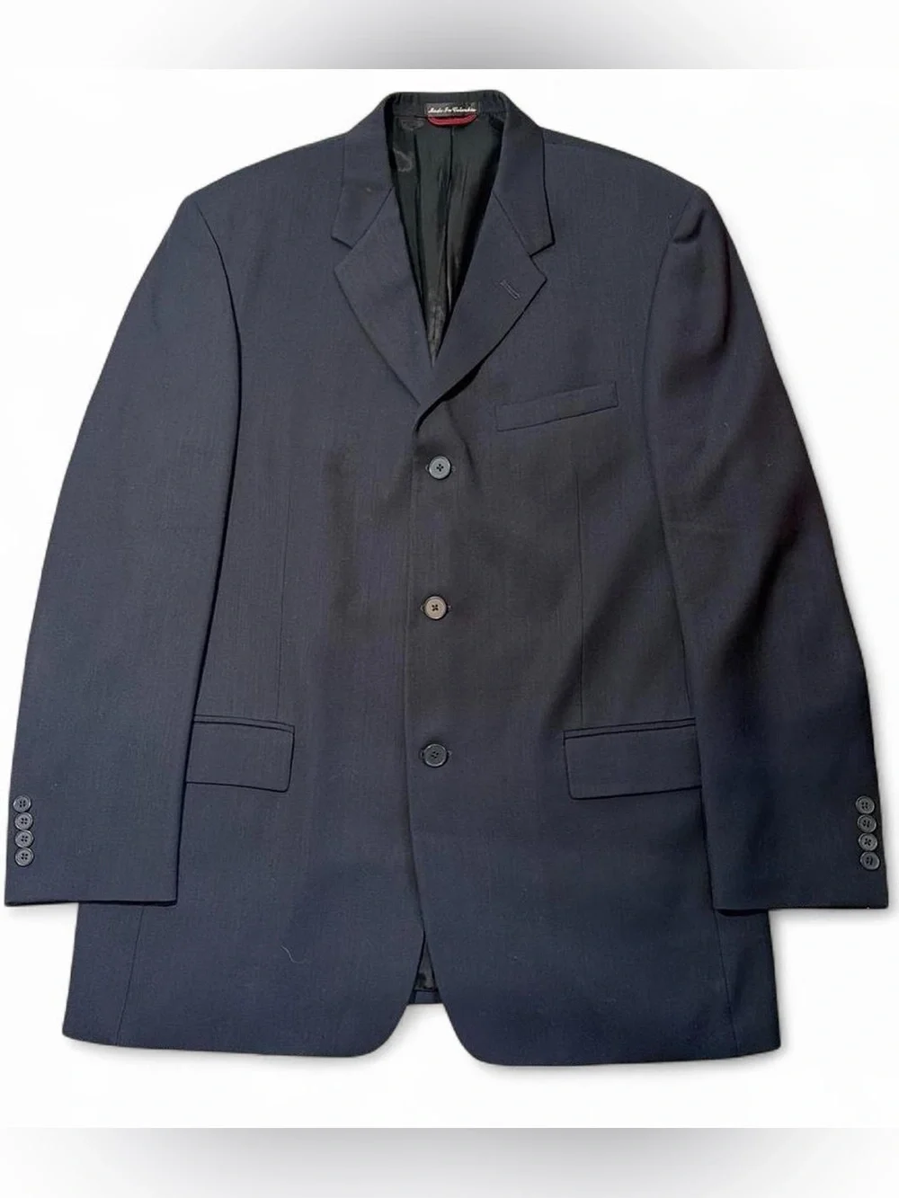 Pierre Cardin Dark Navy Three-Button Men's Suit Jacket